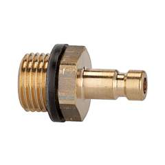 Riegler 107084.Nipple for couplings I.D. 2.7, bright brass, G 1/8 ET