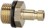 Riegler 107083.Nipple for couplings I.D. 2.7, bright brass, M5 ET, AF 7