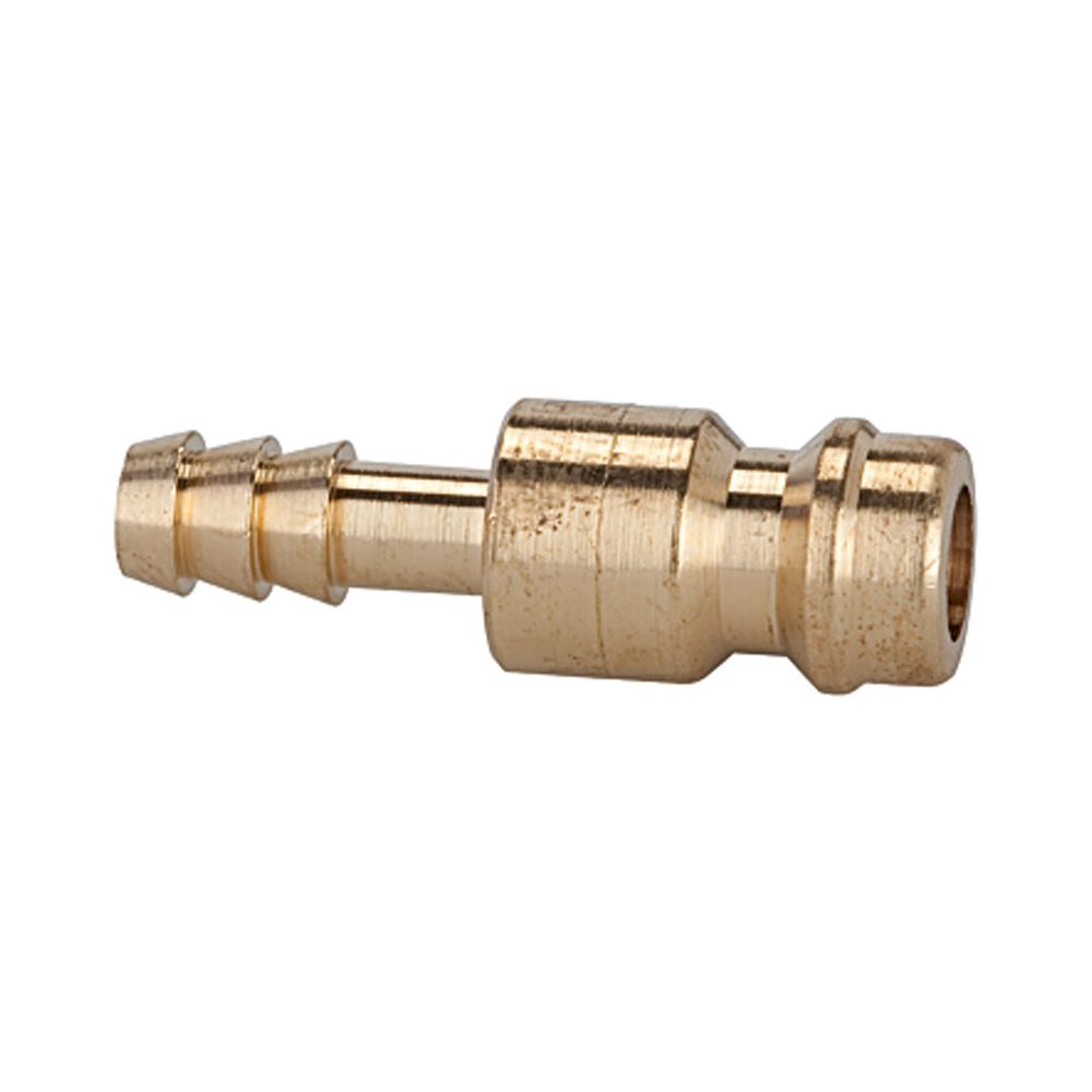 Riegler 107145.Plug-in connector for coupl. I.D. 5, bright brass, Sleeve I.D. 4
