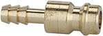 Riegler 107146.Plug-in connector for coupl. I.D. 5, bright brass, Sleeve I.D. 6