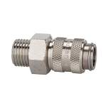 Riegler 107160.Quick-connect coupling I.D. 5 nickel-plated brass, G 3/8 ET