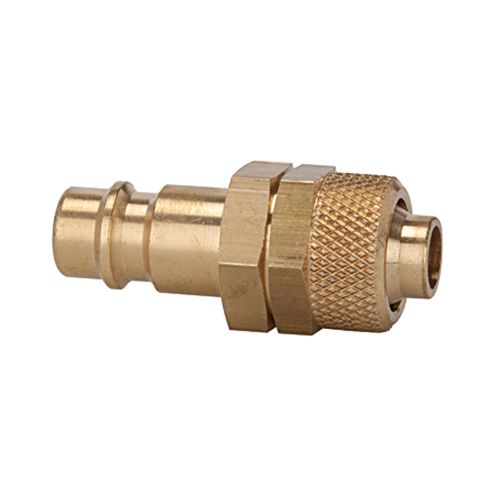 Riegler 107248.Nipple for couplings I.D. 7.2 - 7.8, bright brass, for hose 12x9