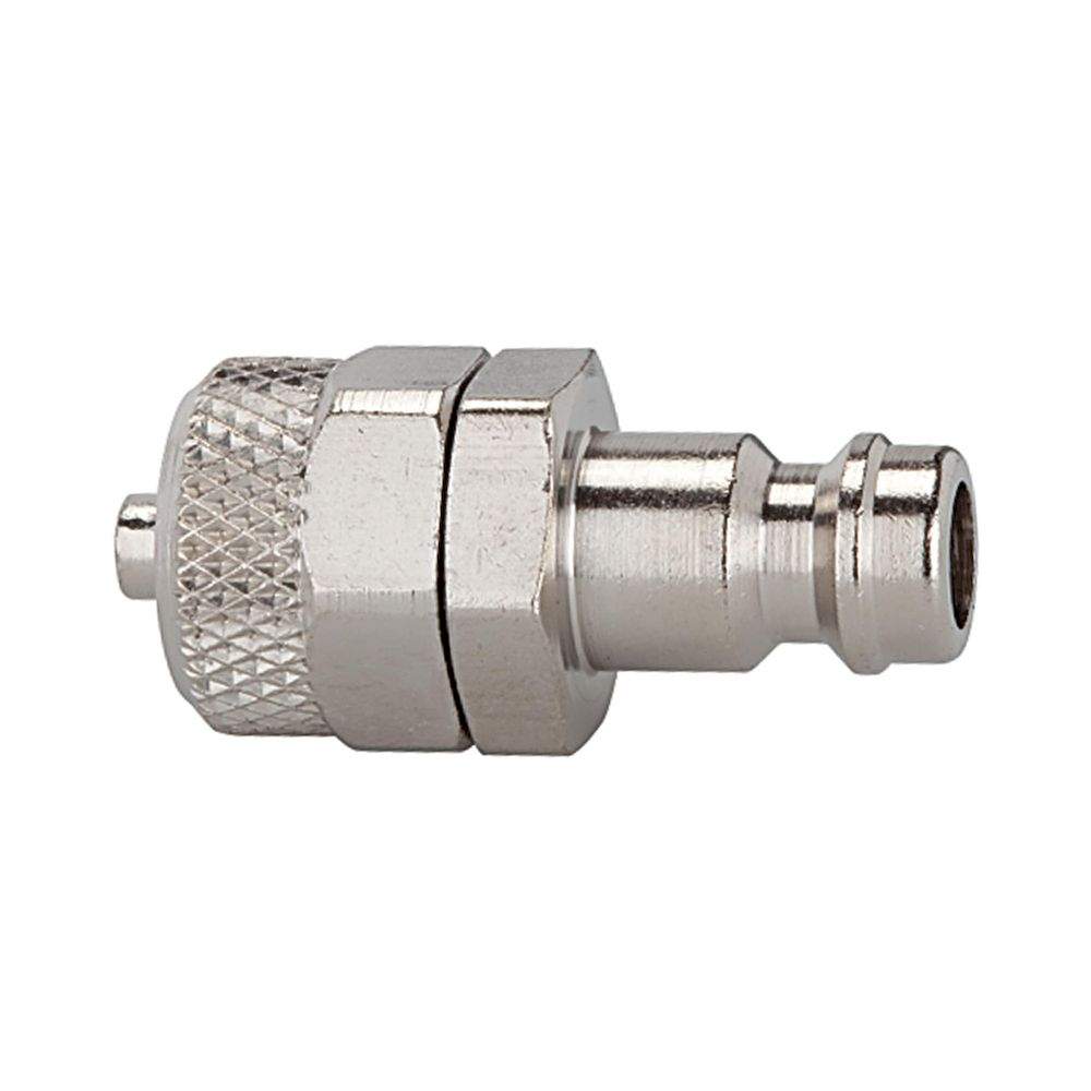 Riegler 107181.Nipple for couplings I.D. 5, nickel-plated brass, for hose 8x6