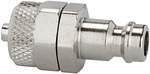 Riegler 107181.Nipple for couplings I.D. 5, nickel-plated brass, for hose 8x6