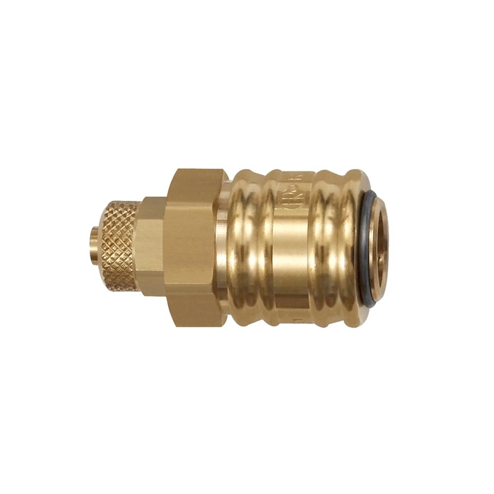 Riegler 107221.Quick-connect coupling I.D. 7.2, bright brass, Hose connect. 10x8
