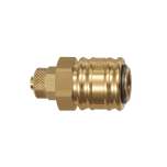 Riegler 107221.Quick-connect coupling I.D. 7.2, bright brass, Hose connect. 10x8