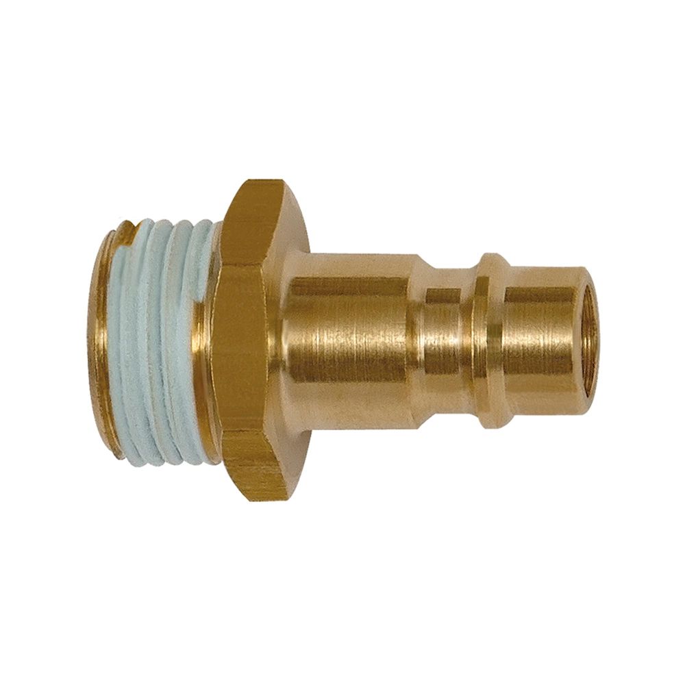 Riegler 125656.Nipple, I.D. 7.2 - 7.8, bright brass, G 1/2 ET, Thread coating