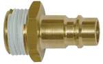 Riegler 117890.Nipple for couplings I.D. 7.2 - 7.8, bright brass, R 1/4 ET