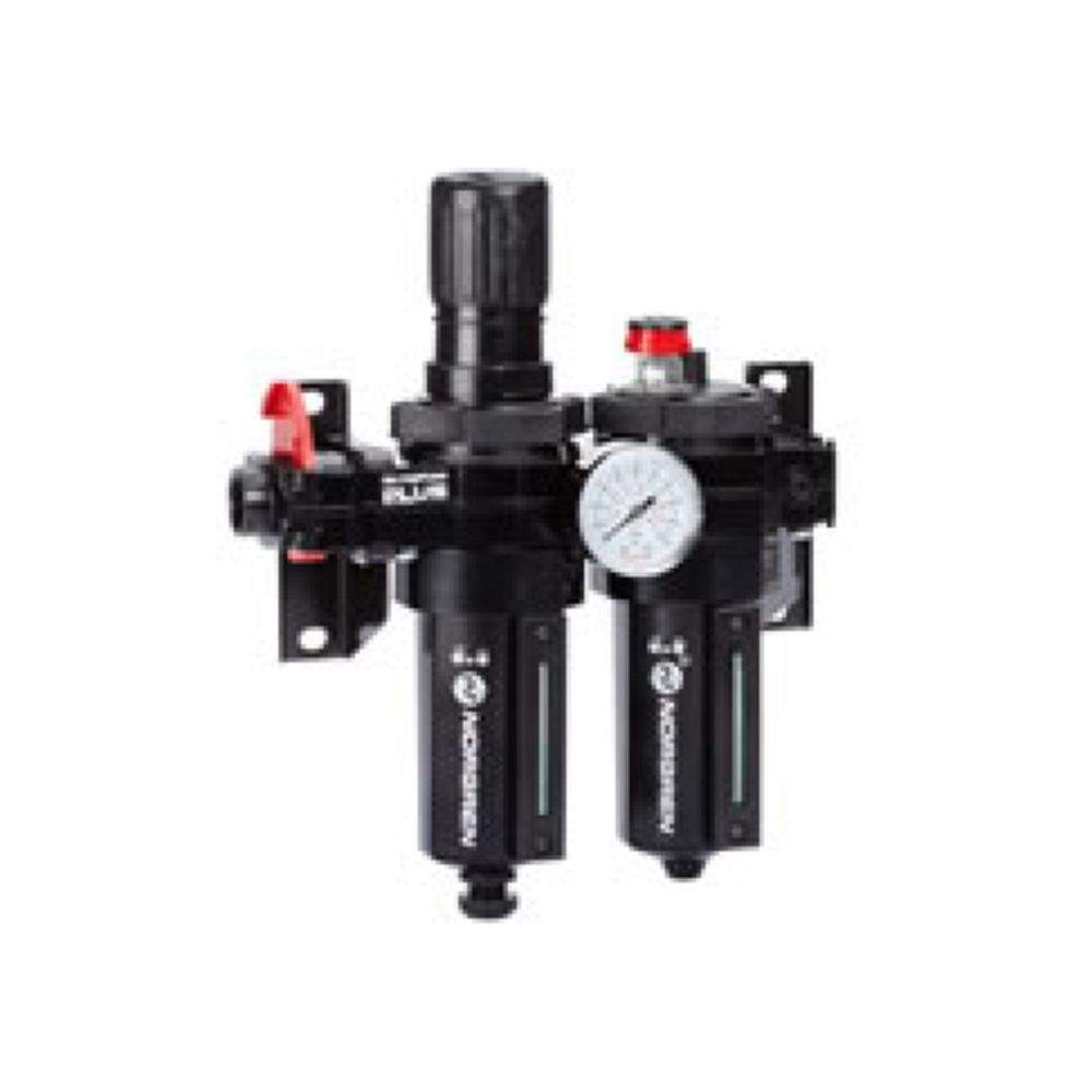 Norgren BL64-421. Conjuntos montados Olympian Plus, G1/2, purga manual, elemento filtrante de 40µm, con válvula de corte