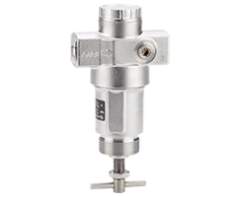 Norgren R22-401-RNFA. R22 Series stainless steel general purpose pressure regulator, 1/2 PTF, 0-4 bar, without gauge