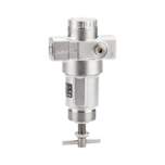 Norgren R22-401-RNMA. R22 Series stainless steel general purpose pressure regulator, 1/2 PTF, 0.4-10 bar, without gauge