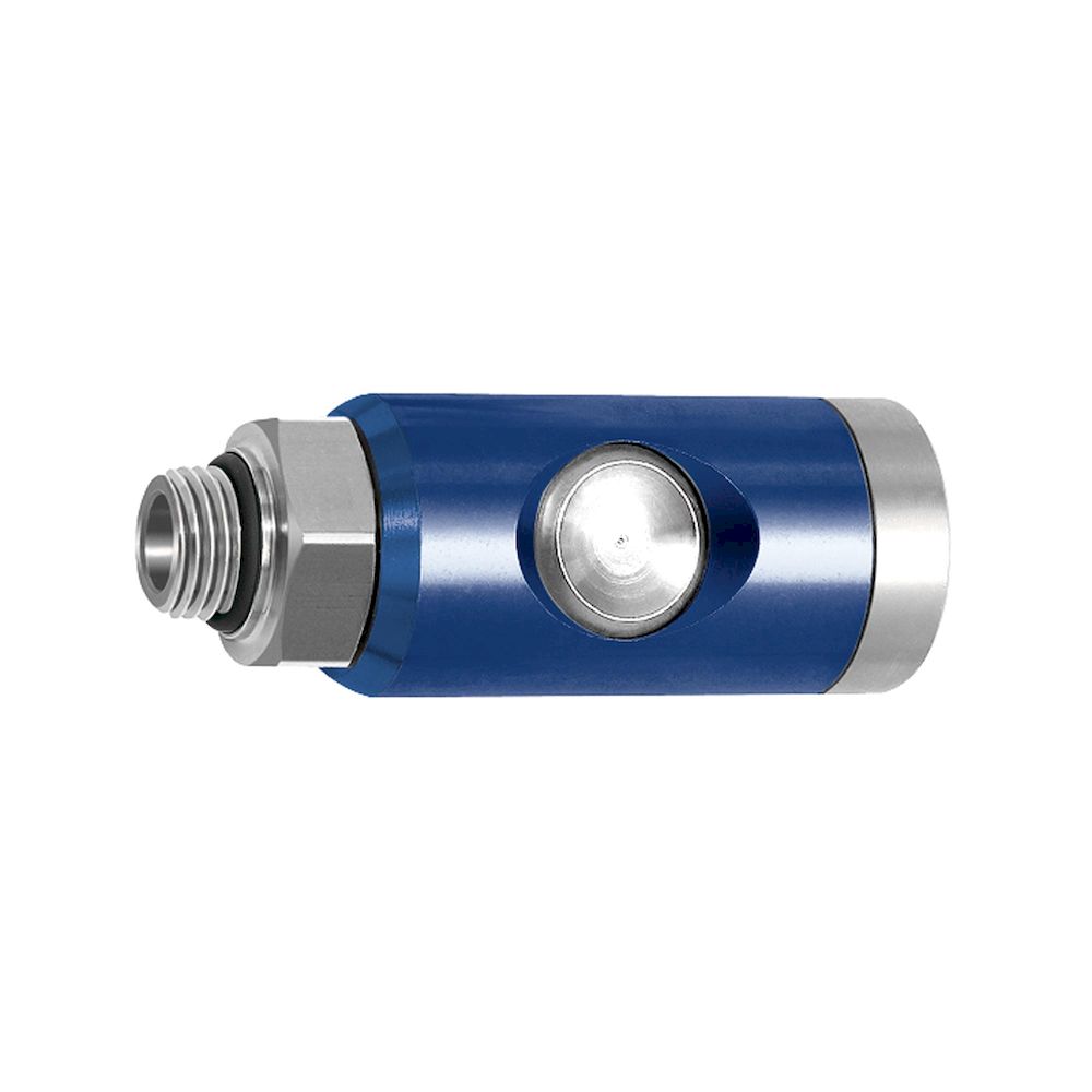 Riegler 107565. Druckknopf-Sicherheitskupplung NW 7,4, drehbar, Alu, G 1/4 AG