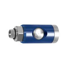 Riegler 107565. Druckknopf-Sicherheitskupplung NW 7,4, drehbar, Alu, G 1/4 AG