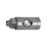 Riegler 107582.Pushbutton safety coupling I.D. 7.4, rotating, 1.4404, G 1/2 ET