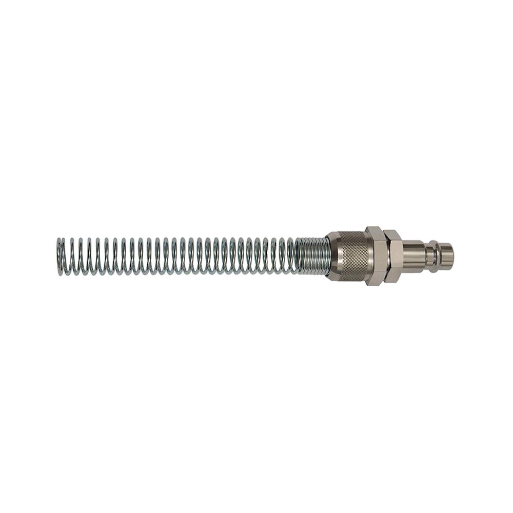 Riegler 158818. Nippel, NW 7,2 - NW 7,8, Stahl, für Schlauch 6x4, mit Knickschutz