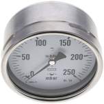 MW 250100 MB5CR ** Manometer waagerecht 100mm, 0-250 mbar, G 1/2"