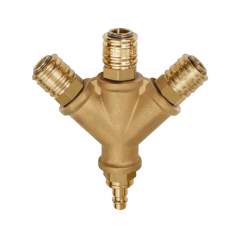 Riegler 107271.Distributor 3 quick-connect couplings I.D. 7.2, Plug nipple G 1/2