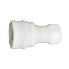 Riegler 107713.Hydraulic coupling locking on both sides, POM, G 1/8 IT, I.D. 4.3