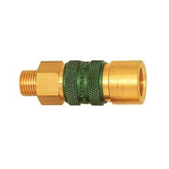 Riegler 107625.Captive quick-connect coupling I.D. 5, G 1/8 ET, green