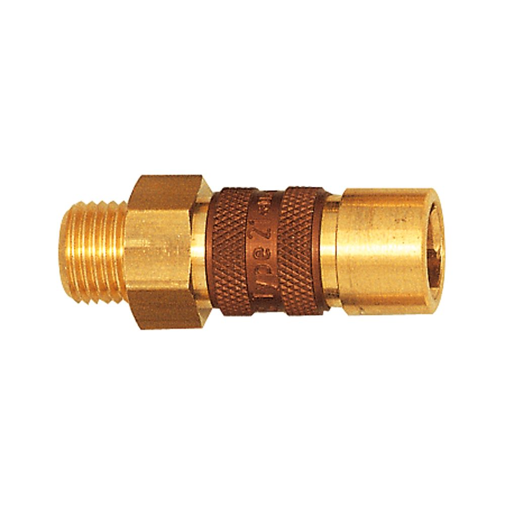 Riegler 107630.Captive quick-connect coupling I.D. 5, G 1/4 ET, brown