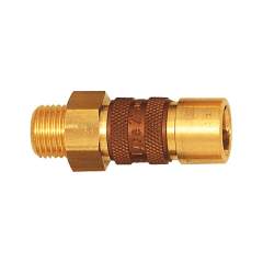 Riegler 107630.Captive quick-connect coupling I.D. 5, G 1/4 ET, brown