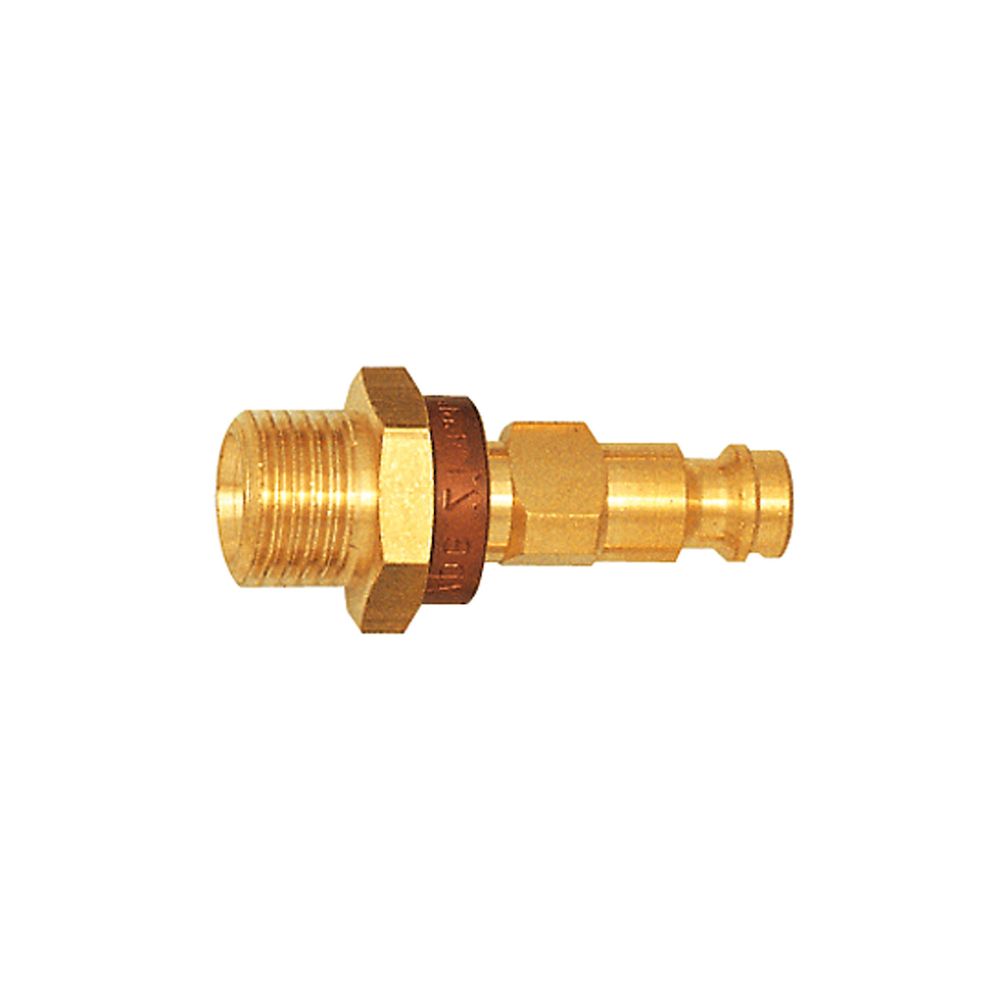 Riegler 107650.Captive nipple I.D. 5, Bright brass, G 1/4 ET, brown