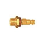 Riegler 107649. Unverwechselbarer Nippel NW 5, Messing blank, G 1/8 AG, braun