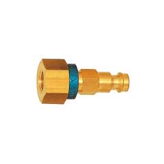 Riegler 107647.Captive nipple I.D. 5, Bright brass, G 1/8 IT, green