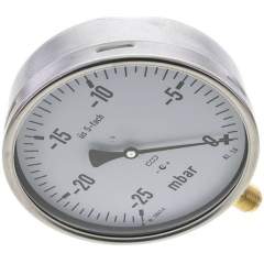 MS -25160 MB5CR * Manometer senkrecht 160mm, -0,025 bar bis 0 bar mbar, G 1/2"