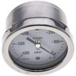 MW -60063 MB5CR ** Manometer waagerecht 63mm, -0,6 bar bis 0 bar mbar, G 1/4"