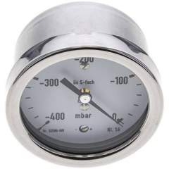 MW -40063 MB5CR ** Manometer waagerecht 63mm, -0,4 bar bis 0 bar mbar, G 1/4"