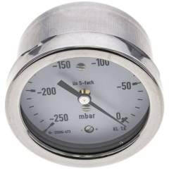 MW -25063 MB5CR ** Manometer waagerecht 63mm, -0,25 bar bis 0 bar mbar, G 1/4"