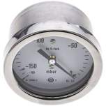 MW -16063 MB5CR ** Manometer waagerecht 63mm, -0,16 bar bis 0 bar mbar, G 1/4"