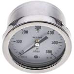 MW 60063 MB5CR ** Manometer waagerecht 63mm, 0-600 mbar, G 1/4"