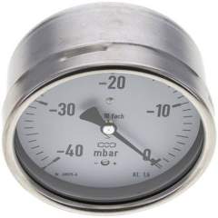 MW -40100 MB10CR Manometer waagerecht 100mm, -0,04 bar bis 0 bar mbar, G 1/2"