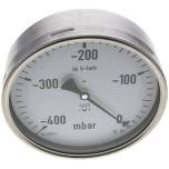 MW -400160 MB5CR ** Manometer waagerecht 160mm, -0,4 bar bis 0 bar mbar, G 1/2"
