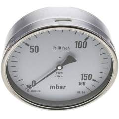 MW 160160 MB5CR ** Manometer waagerecht 160mm, 0-160 mbar, G 1/2"