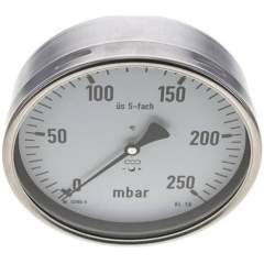 MW 250160 MB5CR ** Manometer waagerecht 160mm, 0-250 mbar, G 1/2"