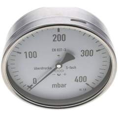 MW 400160 MB5CR ** Manometer waagerecht 160mm, 0-400 mbar, G 1/2"