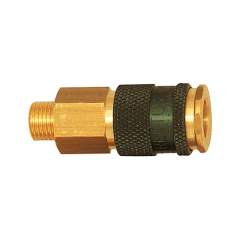 Riegler 107661.Captive quick-connect coupling I.D. 7.8, G 1/4 ET, green