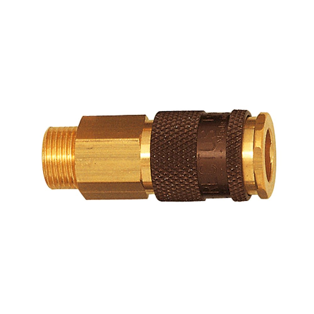 Riegler 107665.Captive quick-connect coupling I.D. 7.8, G 1/4 ET, brown