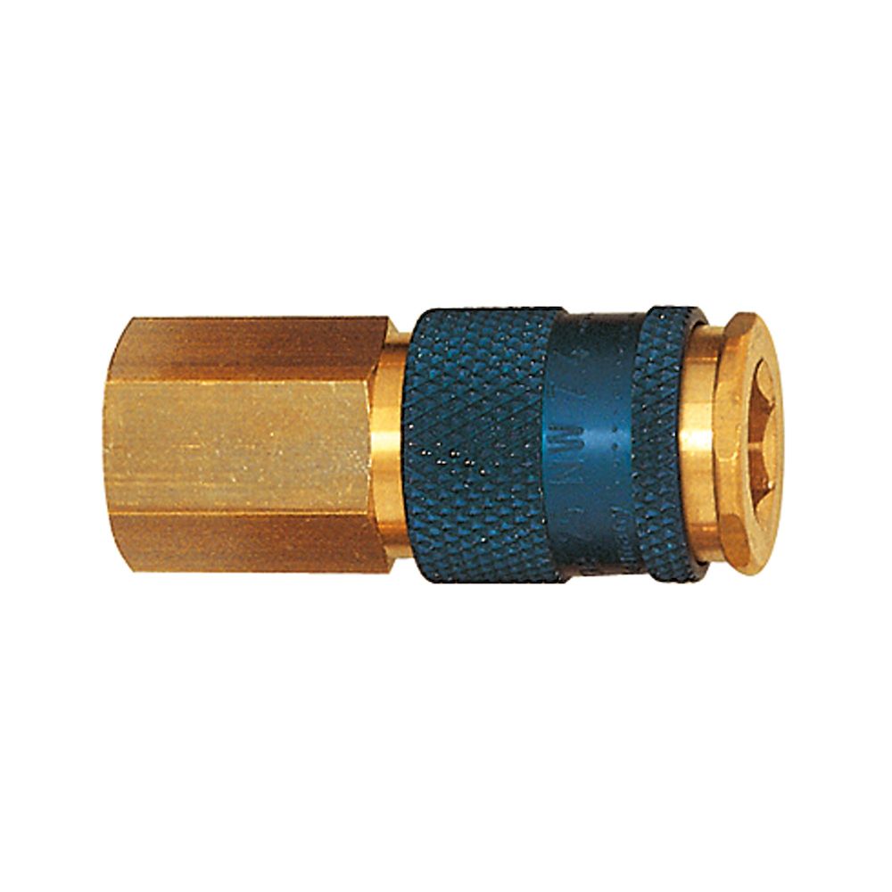Riegler 107668.Captive quick-connect coupling I.D. 7.8, G 3/8 IT, brown