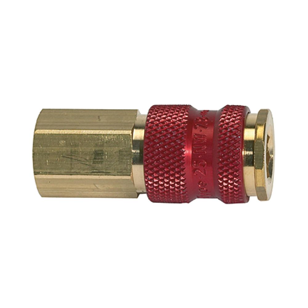Riegler 107675.Captive quick-connect coupling I.D. 7.8, G 1/4 IT, red