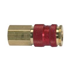 Riegler 107675.Captive quick-connect coupling I.D. 7.8, G 1/4 IT, red