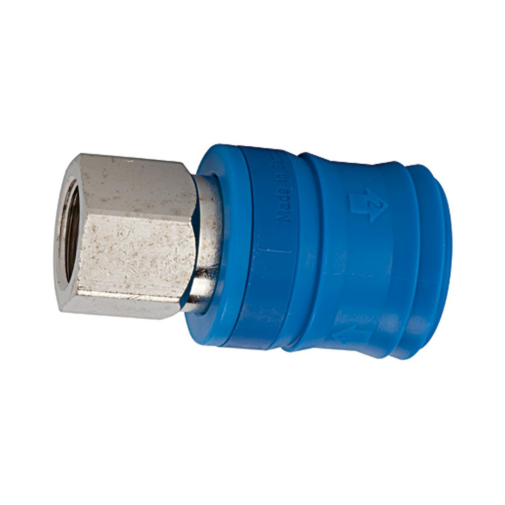 Riegler 107557. Sicherheitskupplung NW 7,4, Typ KE, Messing vern., G 1/4 IG