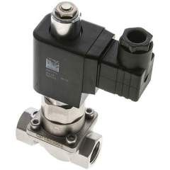 M-2120-ES-12V. 2/2-way SS solenoid valve G 1/2", 0-16 bar, closed (NC) without power