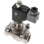 MO-2100-ES-115V. 2/2-way SS solenoid valve G 1", 0-16 bar, open (NO) without power