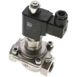 MO-2340-ES-12V. 2/2-way SS solenoid valve G 3/4", 0-16 bar, open (NO) without power