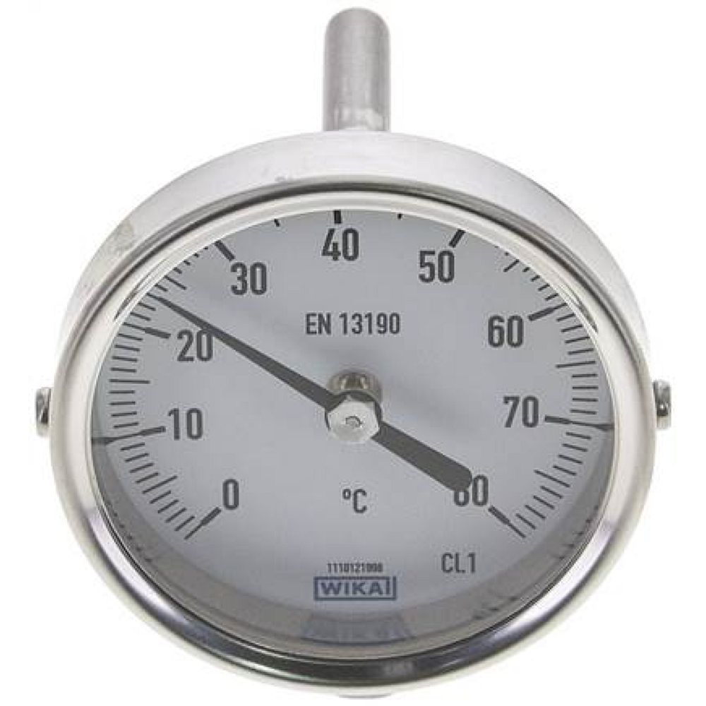Wika TW 806363 Bimetallthermometer, waagerecht D63/0 bis +80°C/63mm
