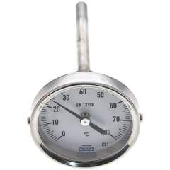 Wika TW 8063100 Bimetallthermometer, waagerecht D63/0 bis +80°C/100mm